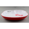 Two Tone Melamine Plate with Hello Kitty Logo (PT7102)